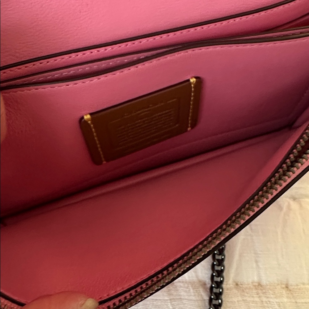 Coach 1941 Dinky Pink Multi Foldove Colorblock Quilted Leather w/ Rivets - Picture 12 of 17